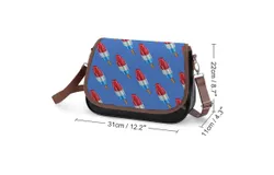Fun Rocket Pop Popsicle Pattern Vintage Crossbody Bag for Women Medium Leather Hobo Bags Shoulder Bag Classic City Leather Satchels