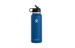 Hydro Fask Vacuum Insulated Stainless Steel Water Bottle Wide&NewLine;Mouth With Straw Lid 40OZ