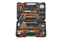 Home Repair Tools Set&comma;82 Pieces General Household Hand Basic Tool Kit with Plastic Toolbox Storage Case