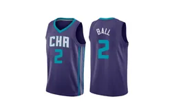Men&apos;s Charlotte Hornets LaMelo Ball 2&num; Basketball Jersey Purple