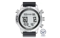 Aqua Professional Diving Computer Watch for Men Scuba Diving NDL 50M Dive Watch with Compass Altimeter Barometer Pedometer 100M Waterproof-white