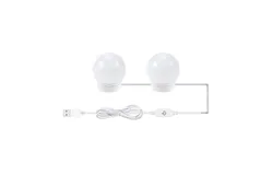 2 PCS LED Makeup Mirror Lights 3 Color Modes Vanity Mirror Lights Bathroom Mirror Light with USB Cable LED Strip Lights