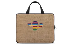 Cactus Linen Background Laptop Bag Women Man 10 12 13 15 17 Inch Office Notebook Travel Computer Handbag Waterproof Bag Notebook Cover