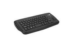 E30 2&period;4GHz Wireless Keyboard with Trackball Mouse Scroll Wheel Remote Control for Android TV BOX Smart TV PC Notebook Black