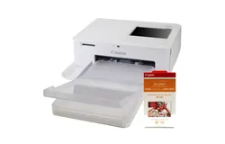 Canon SELPHY CP1500 Compact Photo Printer &lpar;White&rpar;&plus; Canon RP-108 High-Capacity Color Ink and Paper Set for SELPHY CP1000 CP1200 CP1300 CP910 CP820 Printers