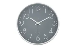 Wall Clock&comma; 12” Dial&comma; Tick-Free&comma; Silent Battery-Powered Pointer with LCD Display&comma; Ideal for Modern Home&comma; Bedroom&comma; Kitchen and Office Decoration