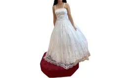 Fanny Floral Quinceañera Dress In Lt&period; Blue&sol;white