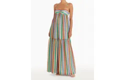 Amanda Uprichard Sima Maxi Dress In Rainbow Stripe