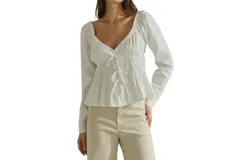 Able Shirred Top In White