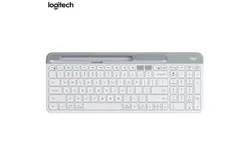 Logitech K580 Slim Multi-Device Wireless Keyboard for Chrome OS - Bluetooth&sol;USB Receiver&comma; Easy Switch&comma; 24 Month Battery&comma; Desktop&comma; Tablet&comma; Smartphone&comma; Laptop Compatible-white