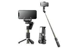Cell phone stabilizer selfie stick panoramic follow shot anti-shake handheld head steady camera live video shooting fill light