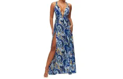 Luxxel Getaway Resort Wear Dress In Blue