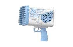 Bubble Gun&comma; Bazooka Bubble Machine Gun&comma; Bubble Blaster Gun with Bubble Solution&comma; 69 Holes Bubble Bazooka Gun Outdoor Summer Toy Gifts Party Favors for Kids Purple Bubble Maker Blowers