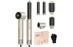 Liton high-speed hair dryer&comma; five-in-one hair straightener，gold