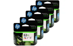 5x HP 63XL High Yield Tri-color Original Ink Cartridge - 300 Pages &lpar;F6U63AA&rpar;