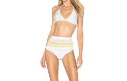 Tularosa Thessy Daisy Blut Top Set Bikini In Blue&comma;yellow