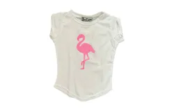Dori Creations Girl&apos;s Flamingo Tee In White