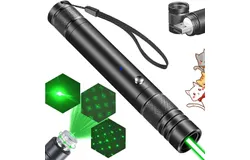 Long Range Green Laser Pointer High Power&comma; Laser Pointer Pen，&lbrack;2000 metres&rsqb; Green Lazer Pointer Rechargeable for Hiking&comma;Cat Laser Toy USB Charge