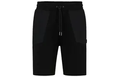 Hugo Boss Men Dolter Relaxed Fit Cotton Drawstrings Track Shorts-Black
