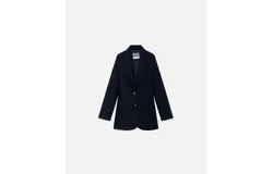 Wild Pony Crepe Blazer In Navy