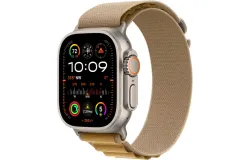 Apple Watch Ultra 2 &lpar;GPS&plus;Cellular&rpar; 49mm Titanium Case with Tan Alpine Loop - Large - Natural - &lpar;2024&rpar;