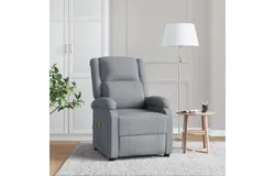 Massage Chair Light Gray Fabric