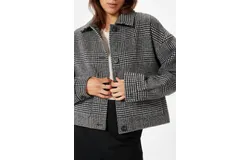 Sophie Rue Watson Jacket In Black And White Plaid
