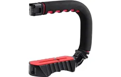 ULANZI U-Grip Pro Handheld Video Rig Steadicam with Triple Cold Shoe&comma; Stabilizing Handle Grip Compatible for iPhone 13 12 Pro Max Xs 8 7 plus GoPro 10 9 8 Canon Nikon Sony DSLR Cameras