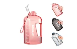 Water Bottle&comma; BOTTLED JOY 2&period;5 Litre Sports Water Bottle with Time Markings and Reusable&comma; 85 Oz Leakproof DUNDUN Water Bottle BPA-Free&comma; Flip Top for Sports&comma; Cycling&comma; Camping