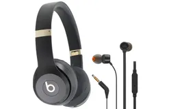 Beats by Dr&period; Dre Beats Solo 4 Wireless On-Ear Headphones &lpar;Black & Gold&rpar; &plus; JBL T110 in Ear Headphones Black