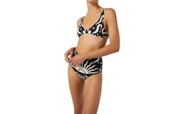 Cala De La Cruz Marcela Bikini Top In Paradiso Black&sol;white