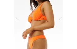 Rip Curl Santorini Terry Hi-Leg Skimpy In Bright Orange