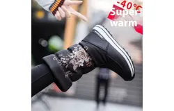 YASEN new winter snow boots for women thickened mid-calf waterproof anti-slip plus velvet cotton shoes high-top warm boots