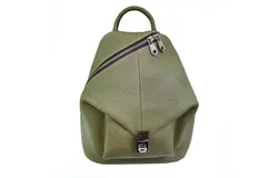 Women&apos;s Backpack Versatile Casual Soft Leather Women&apos;s Bag Leather Backpack Convertible Wallet Green