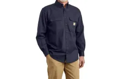 Carhartt Flame-Resistant Twill Shirt With Pocket - Regular In Dark Navy