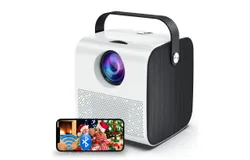 2023 Upgrade Mini Portable Projector with WiFi and Bluetooth for Outdoor Movies&comma; 13000 LUX 1080P HD Video &comma; Compatible w iPhone&comma; TV Stick&comma;PS4&comma;HDMI&comma; Laptop Proyector-Android version