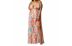 Luxxel Sleeveless Maxi Dress In Pink Multi