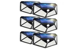 Lamparas Solares Externas con 100 LED Luces&comma; Paquete de 6&comma; Jardin Exterior 270° Gran Angular IP65 Impermeable