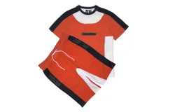 Genuine Authentic Men&apos;s Tee And Short Set In Orange