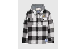 Starter Men&apos;s Minnesota Vikings The Big Joe Sherpa Lined Plaid Jacket In Black