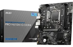 MSI PRO H610M-G DDR4 DDR4 Motherboard &lpar;mATX&comma; 12th Gen Intel Core&comma; LGA 1700 Socket&comma; DDR4&comma; PCIe 4&comma; 2&period;5G LAN&comma; M&period;2 Slots&comma; USB 3&period;2&rpar;--&lpar;Refurbished&rpar;