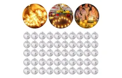50pcs Warm White Balloon Light&comma;Long Standby Time Waterproof Mini Ball Light&comma;Round LED Lamp for Paper Lantern Balloon Party&comma;Wedding&comma;Birthday&comma;Festival&comma;New Year and Christmas Decorative