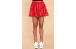 Queen Of Sparkles Tinsel Skort In Red