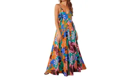 Minkpink Ananya Strappy Tent Midi Dress In Abstract