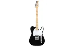 LyxPro 39" Telecaster Style Electric Guitar&comma; Full-Size Paulownia Body&comma; Black