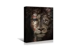 Jesus Lion Face Christian Prayer Decorative Painting 24&ast;32 inches &lpar;60&ast;81 cm&rpar;
