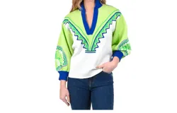 Emily Mccarthy Lolli Sweater In Deco Palm