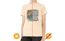Men Crew Tee - Wave Spray - Beige by DelSol for Men - 1 Pc T-Shirt &lpar;YL&rpar;