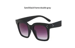 Sunglasses Women Crystal Square Sunglasses Mirror Retro Full Star Sun Glasses Female Black Grey Shades（New）