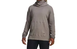 Under Armour Waffle Funnel Hoodie In Pewter&sol;ash Taupe